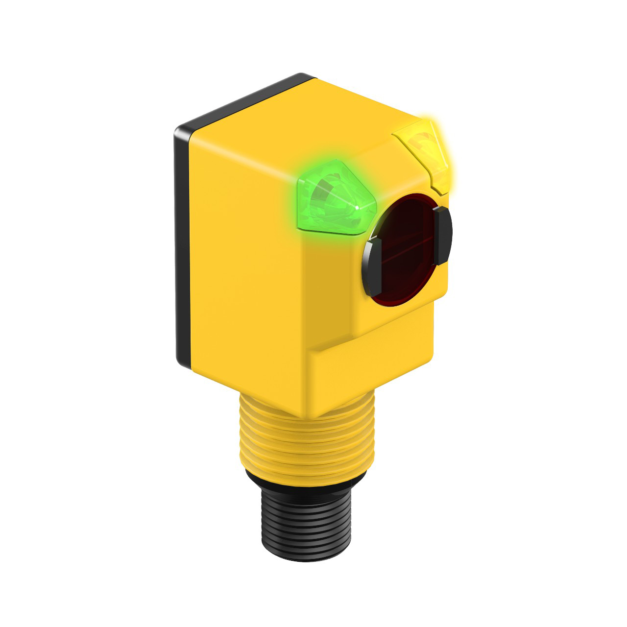 Banner Engineering Photoelectric Sensor; Fixed-Field Background Suppression; Rectangular; 25mm Cutoff Range; 10-30VDC; PNP; LO/DO Configurable; M12 QD